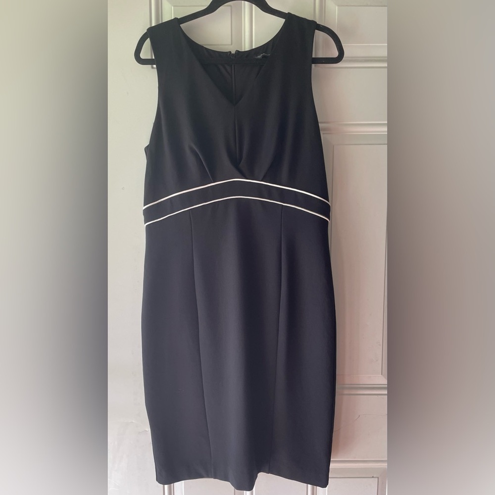 WHBM black sheath Ponte knit dress
